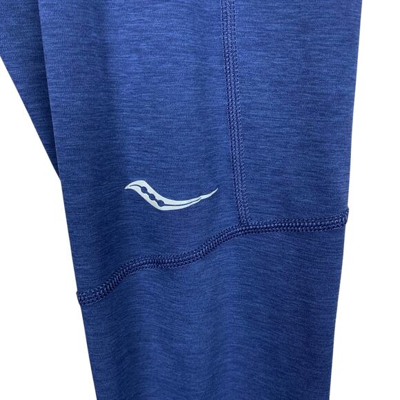 Saucony Leggings Cropped Blue Stretchy Pockets Active Workout Women's S - Picture 4 of 9